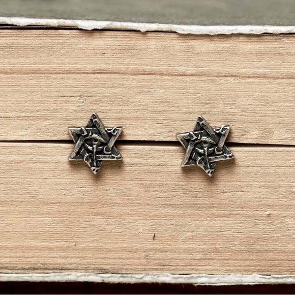 Eye of Horus Hexagram All See-ing Eye of God Star of David Judaism Egyptian Stud - Picture 4 of 16